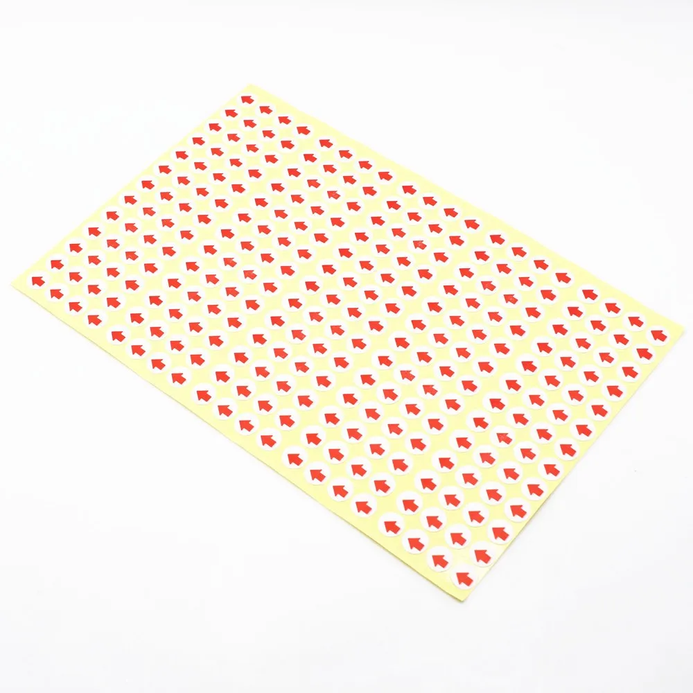 Розничная продажа круглые самоклеящиеся наклейки этикетки с красной стрелкой