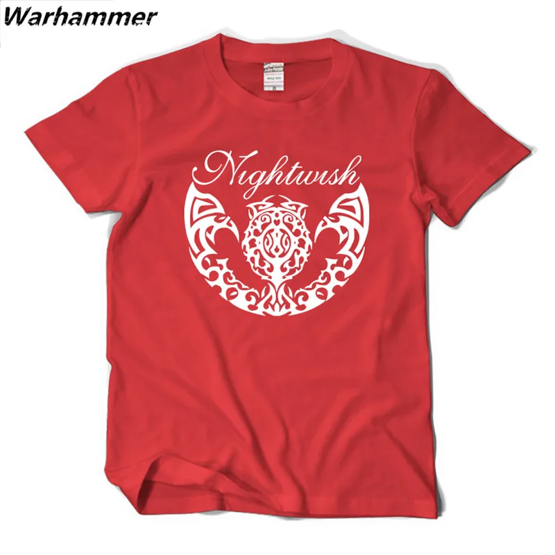 Warhammer Nightwish Metal Rock футболка Homme Лето Новый Fan хлопок с круглым вырезом короткий