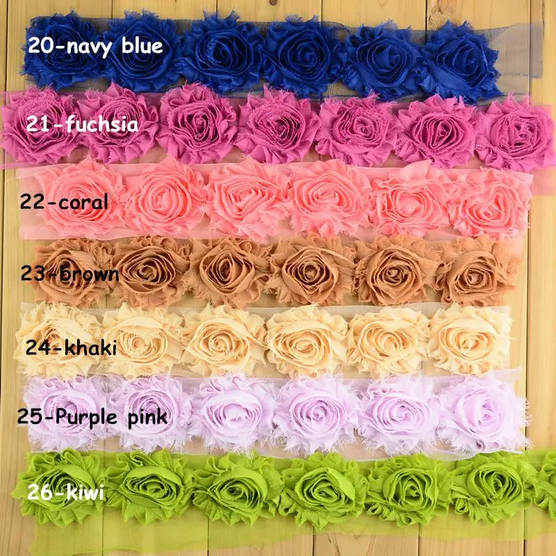 5 ярдов/лот 2 56 ''потрепанные шифоновые цветы ткань Вуалетка аксессуары для