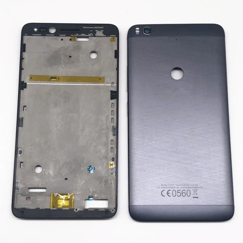 Задняя крышка батарейного отсека, задняя крышка для Alcatel Pop 4 6," 7070 OT-7070 OT7070 7070X 7070Q 7070A 7070I lcd передняя рамка - Цвет: Blue combination