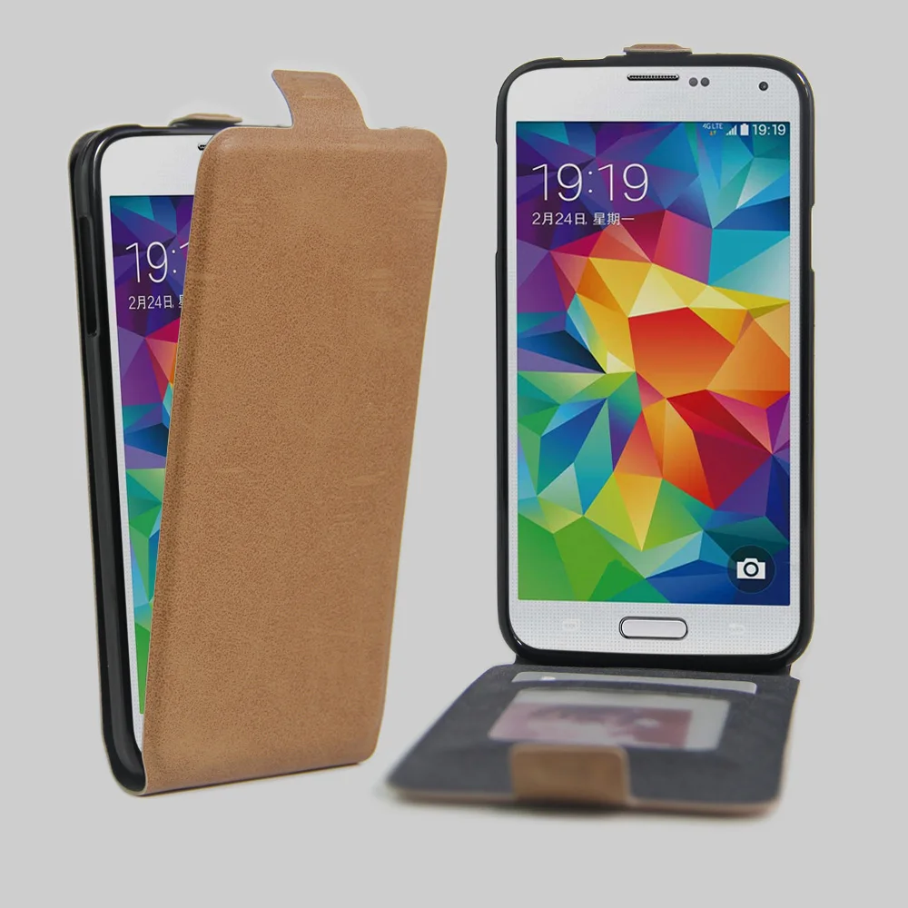 Мобильный Телефонные Чехлы для Galaxy S5 случае раскладушка флип PU покрытие края