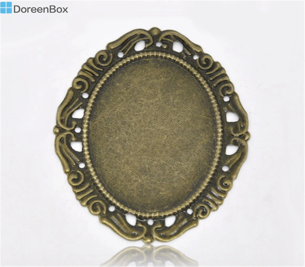 Doreen Box Lovely 30 бронзовый тон оправа для камей настройки 5 3x4 4 см (B14205)|cameo frame|cameo settingsset