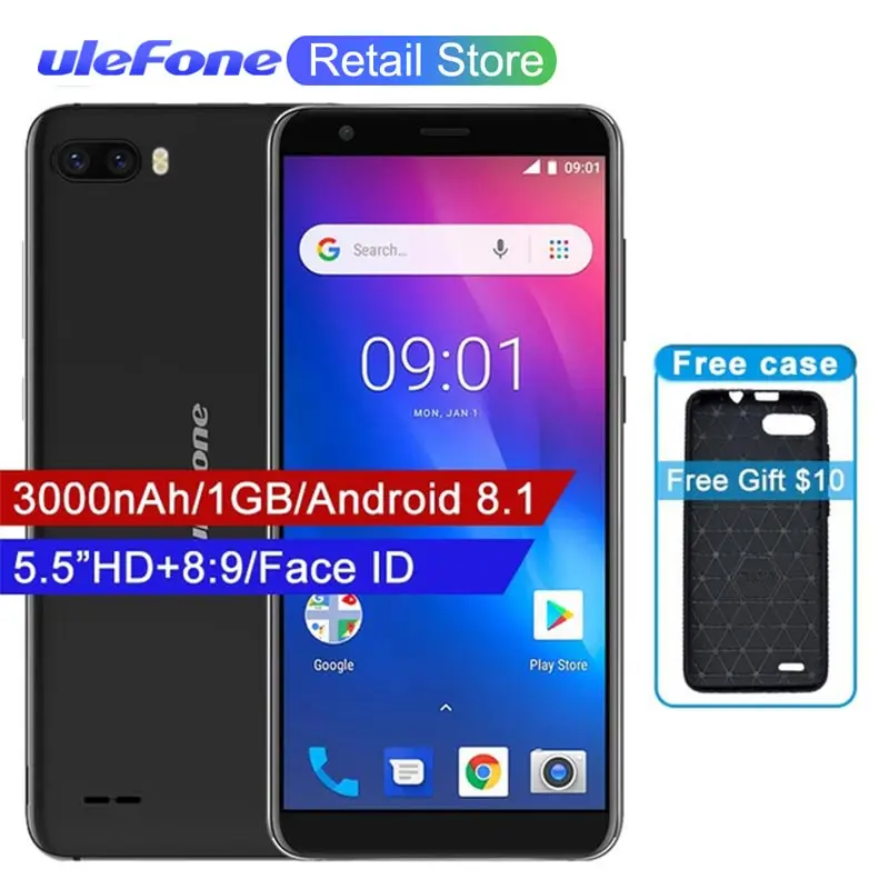 Ulefone S1 смартфон с 5 дюймовым дисплеем 18:9 Android 8 1 Мп + МП ОЗУ ГБ ПЗУ 3000 мАч 3G|Смартфоны|