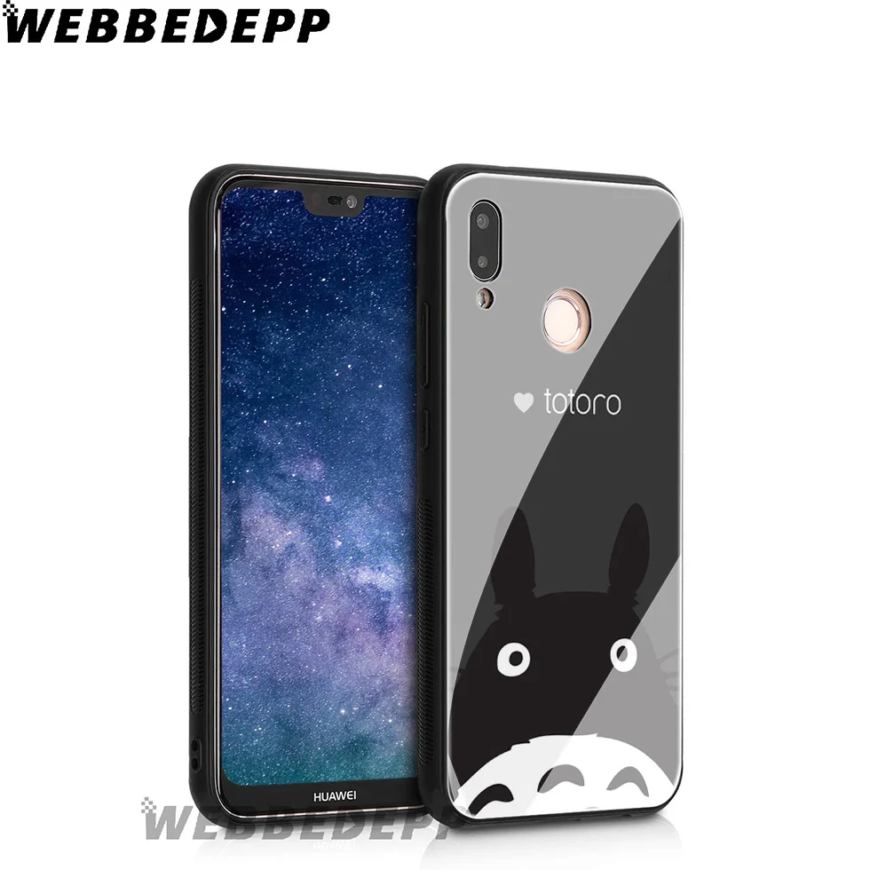 Чехол из закаленного стекла WEBBEDEPP My Neighbor Totoro для Huawei Mate 20 P20 P10 P Smart 2019 2018 &amp Honor 10 9 8X