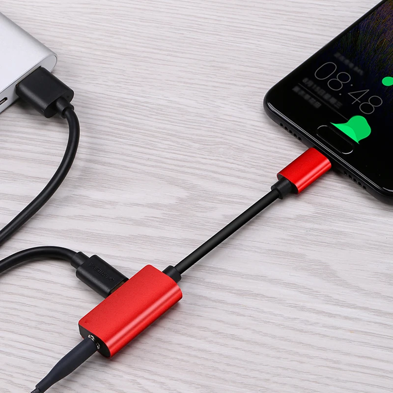 Роскошный 2 в 1 Type-C USB аудио конвертер зарядное устройство для телефона наушники
