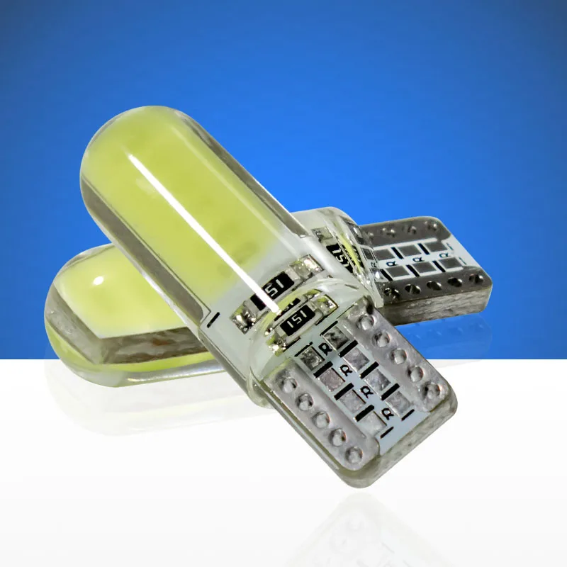 Автомобильная клиновая лампа T10 W5W 168 194 силикагелевая COB светодиодные лампы для