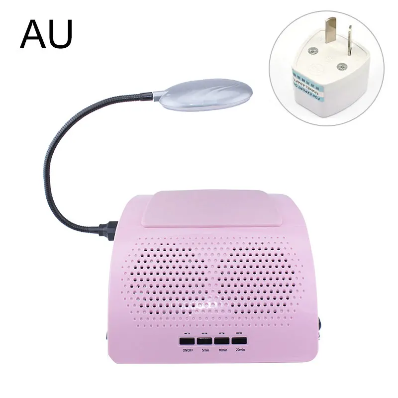 AU plug 50 Вт салонный всасывающий пылеуловитель УФ гель сушилка машина пылесос дизайн ногтей маникюр салонный пылеуловитель инструмент для коллекционеров светодиодный светильник - Цвет: AU plug