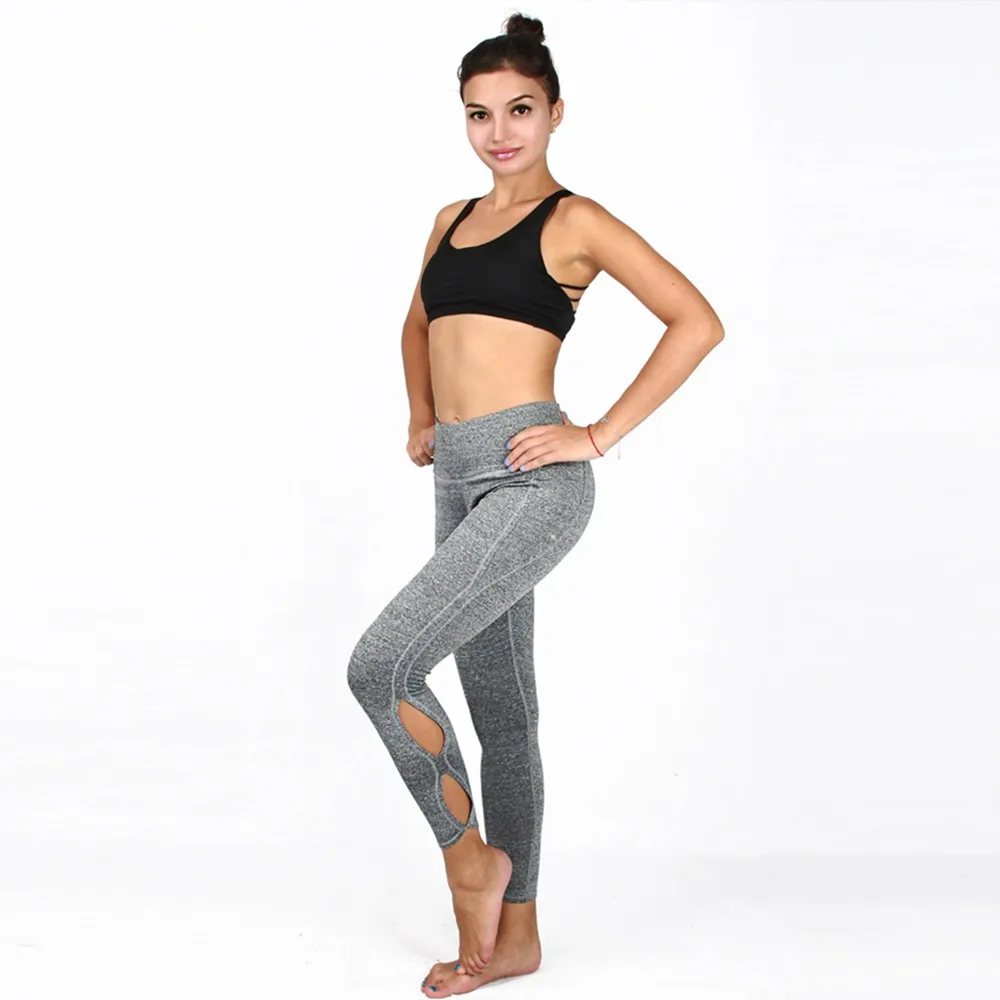Профессиональные женские сексуальные леггинсы для фитнеса с боковыми вырезами для танцев бегунов тренировочные штаны Леггинсы Джеггинсы Прямая спортивная одежда
