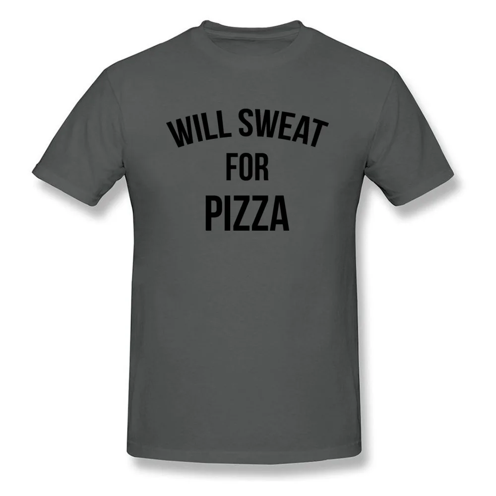 WILL SWEAT FOR PIZZA рубашка на заказ лето/осень из чистого хлопка с круглым вырезом Топы И