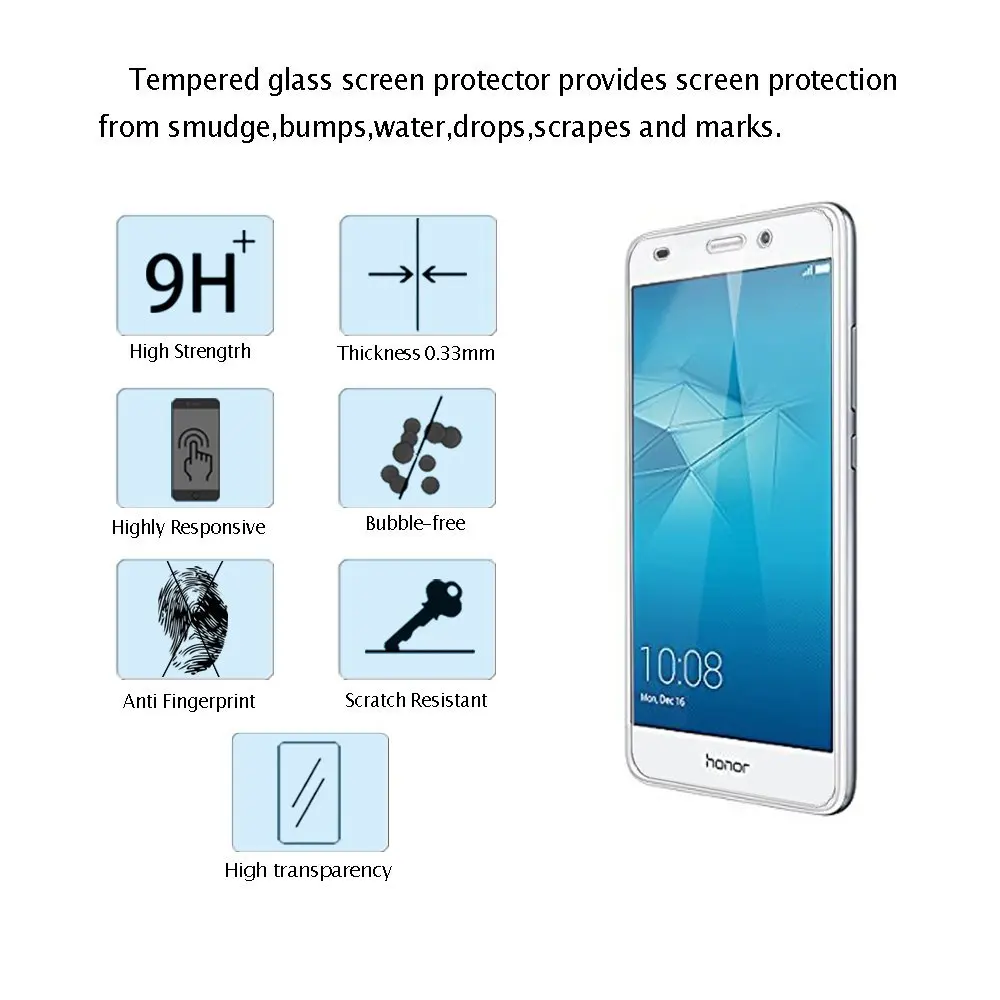 Закаленное стекло 9H для Huawei Honor 5C GT3 7Lite ультратонкая защита экрана 5 2 дюйма