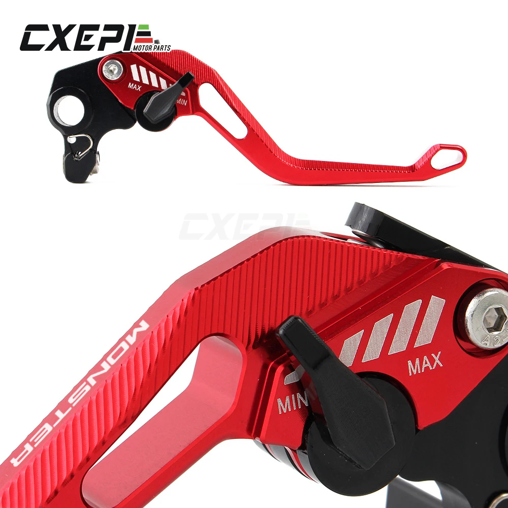 С логотипом MONSTER Motorcycle Brakes для DUCATI 696 796 695 620 400 ЧПУ Регулируемые тормоза рычаги