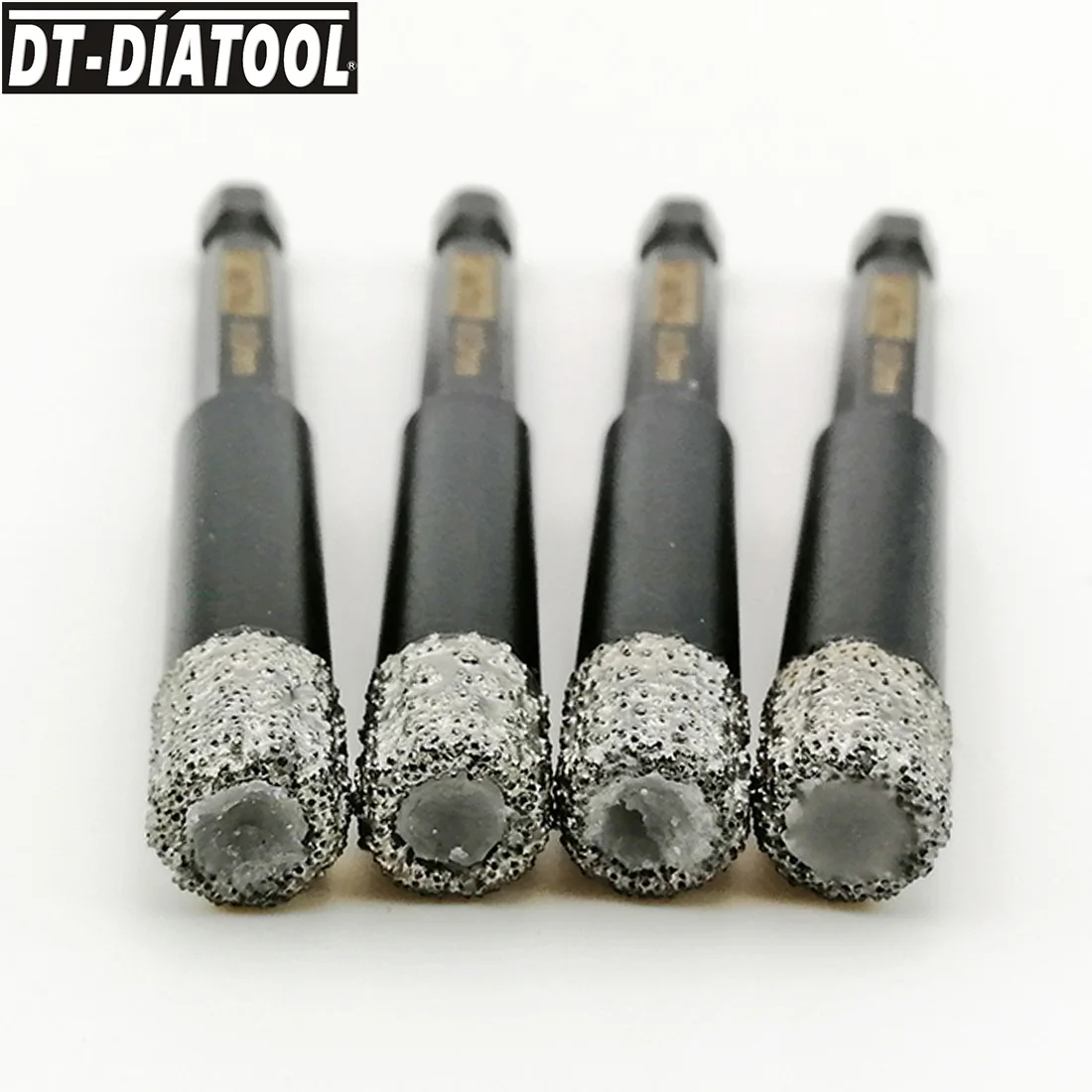 DT-DIATOOL 4 шт./компл. 6/8/10/12 мм быстроразъемный хвостовик сухой буровые коронки быстро-подходит для конических фрез кольцевая пила для Гранит& Мрамор или камень