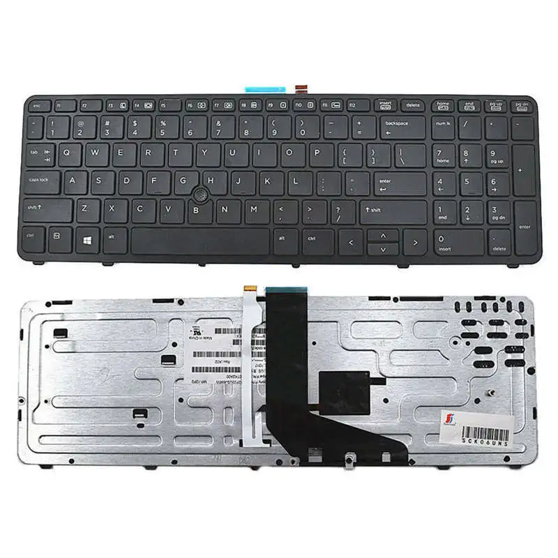 Английская клавиатура для ноутбука с подсветкой hp ZBOOK 15 17 G1 G2 PK130TK1A00