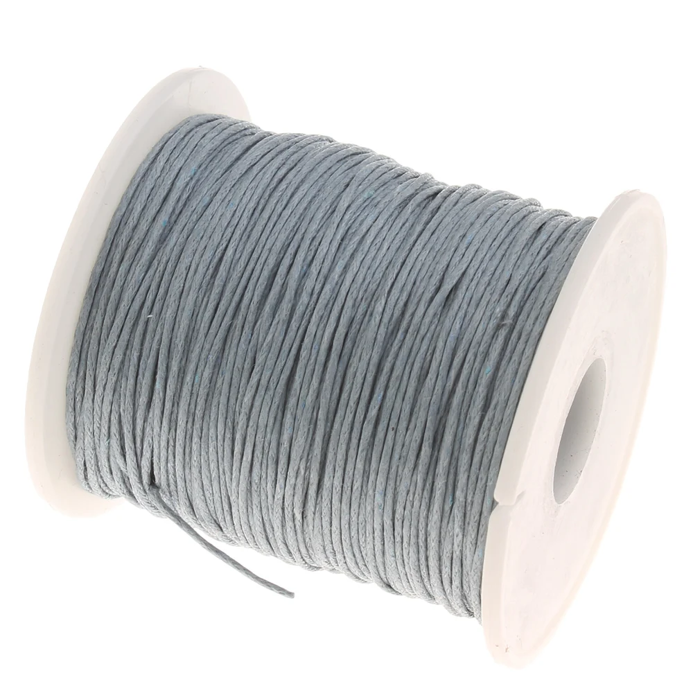 1 мм/шт светло-голубой вощеная нить хлопок шнур веревка ремень Оптовая Ожерелье