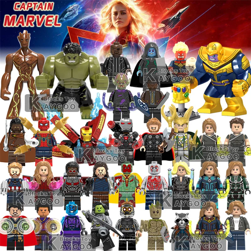 Супергерои Мстители 4 Endgame капитан Марвел одна распродажа Carol Nick Fury Ronan
