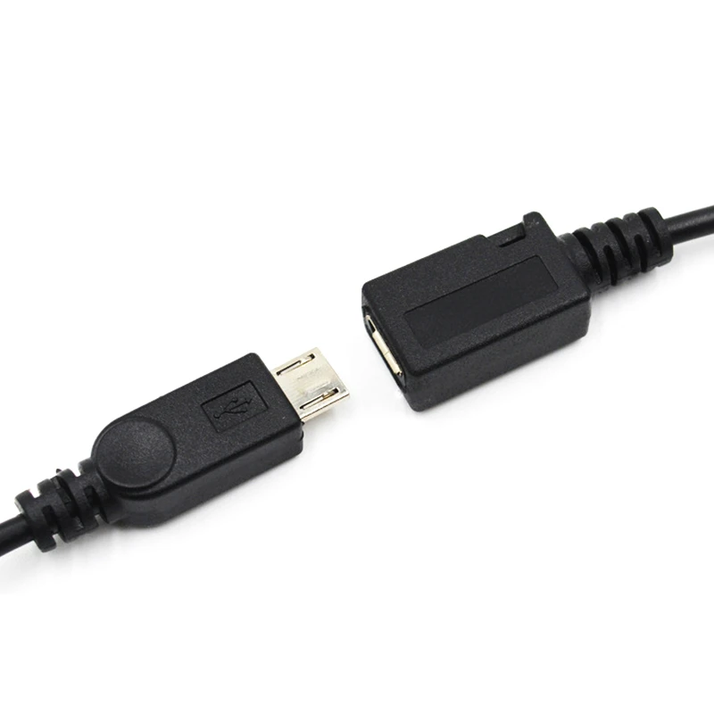 Высокое качество Черный 2 в 1 OTG Micro USB хост Мощность Y сплиттер адаптер к Micro 5 Pin Мужской Женский кабель 100 шт