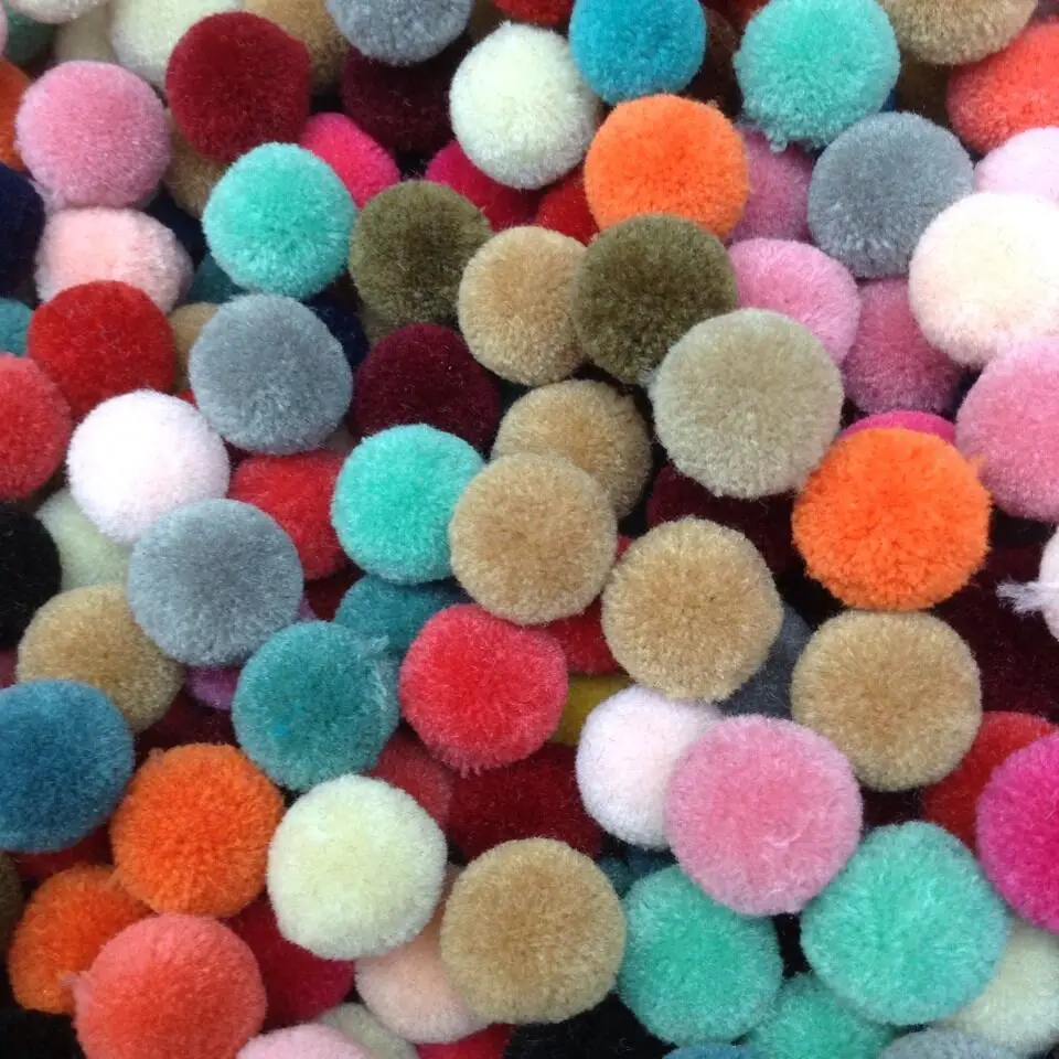 2020 новейшие богемные стильные смешанные цвета меховые шарики 100 шт. 20 мм | Дом и