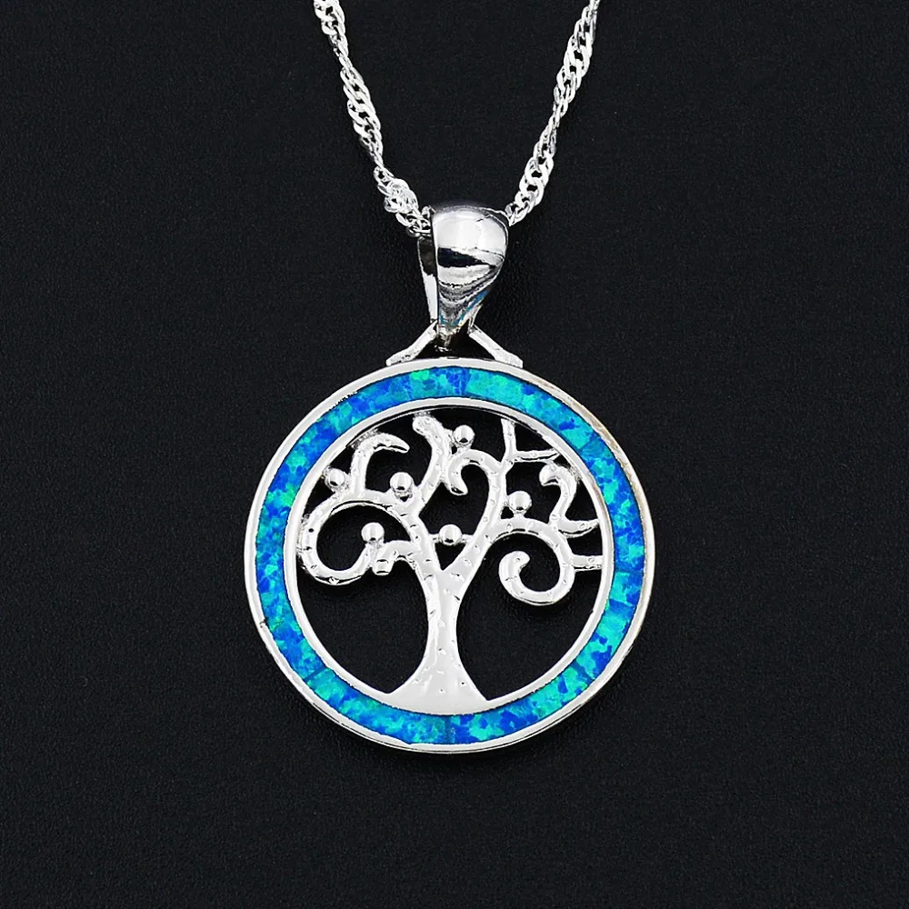 Киви зеленый Древо жизни огненный опал кулон ожерелье подарок | Украшения и