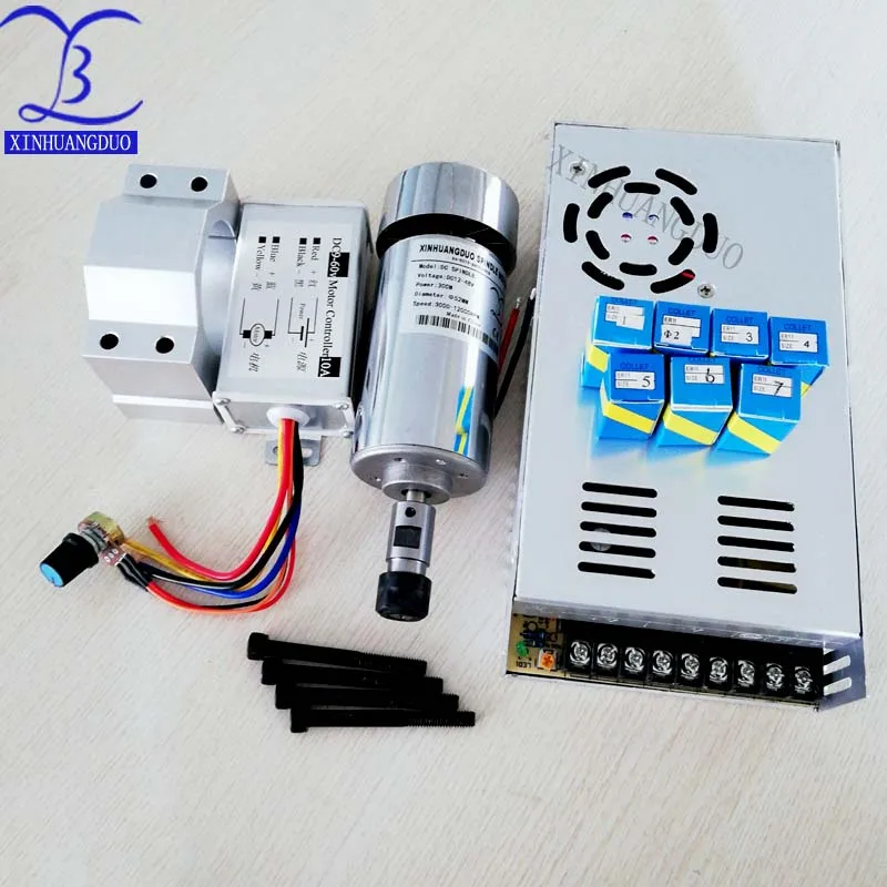 Cnc шпиндель 300 Вт с воздушным охлаждением Фрезерный двигатель и высокоскоростной