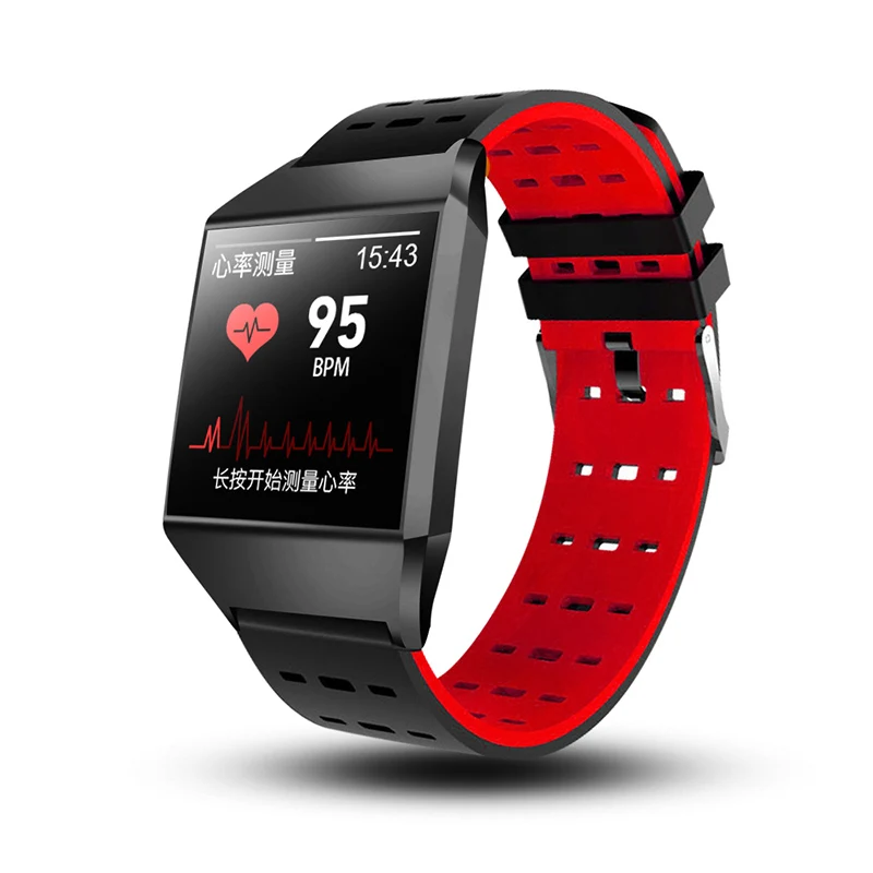 Wearpai W1C умные часы водонепроницаемые пульсометр кровяное давление фитнес-трекер монитор сна фитнес-часы для IOS Android - Цвет: Кофе