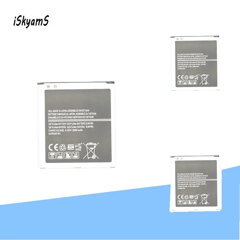 ISkyamS 3x2600 мА/ч EB BG530BBC батарея для Samsung G5308W G5309W G530F G531H G5306 J5 J5000 J5008 J5009 J500H J500F J3