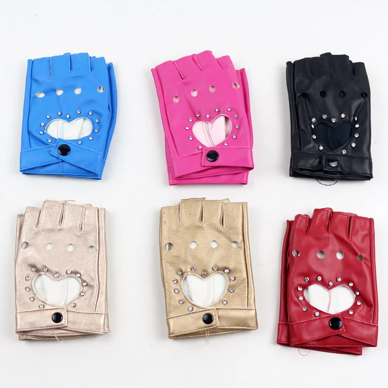 

Long Keeper Fashion Women Fingerless Driving Gloves PU Leather Half Finger Gloves For Women Black Pink Blue Black Gloves Luvas