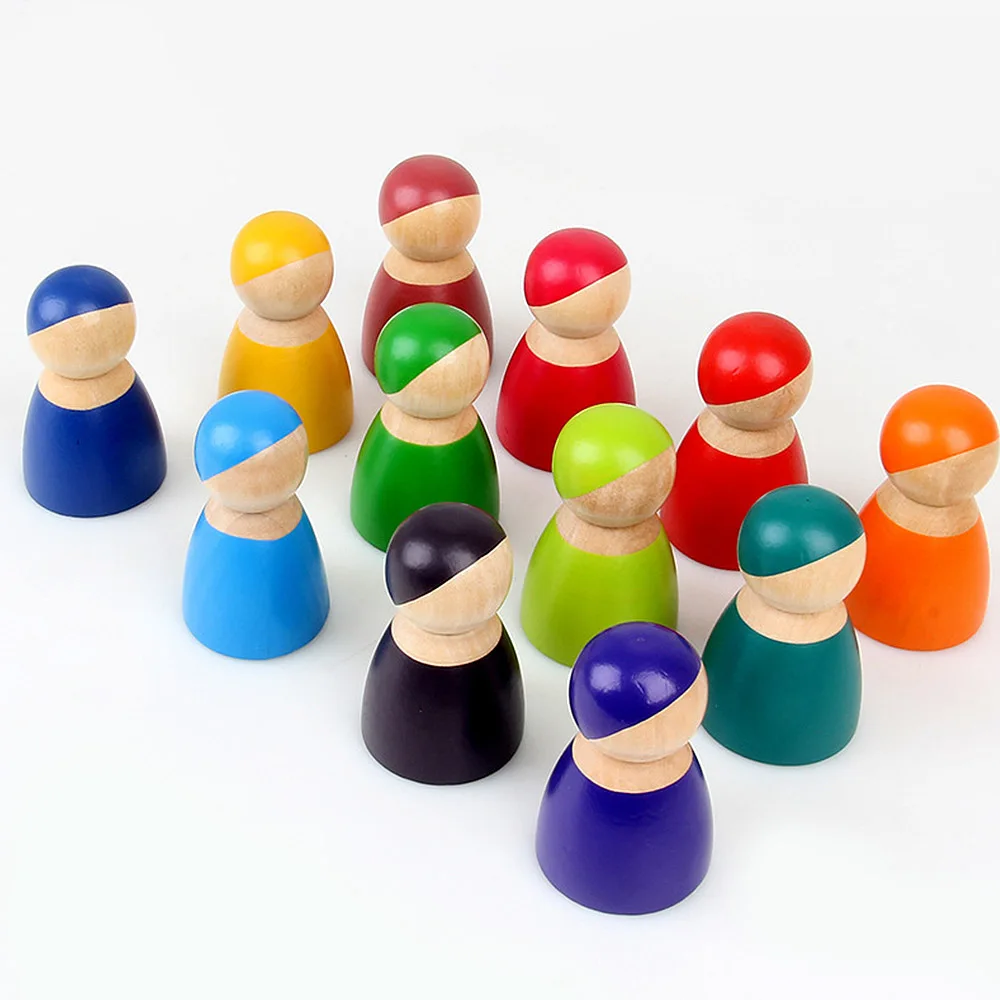 12 шт радужные строительные блоки красочные забавные арочные маленькие