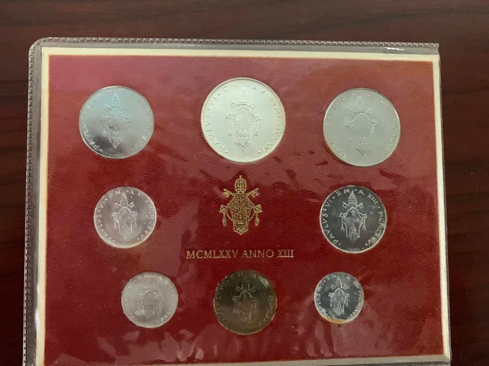 Ватикан 8 шт./компл. 1 500 Лира Серебряная монета 198 летние оригинальные