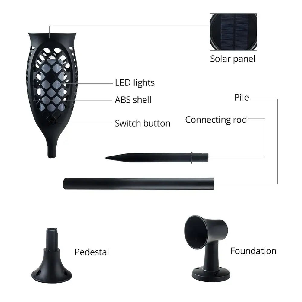 Светодиодная лампа на солнечной батарее 3 режима работы водонепроницаемый
