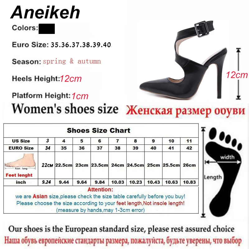 Aneikeh женские модельные туфли на высоком каблуке; летние туфли на платформе и шпильке; пикантные женские туфли-лодочки с острым носком; вечерние модельные туфли; Размеры 35-40