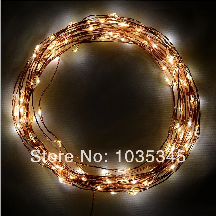 Starry String Lights 20Ft/6M 120 Warm White LED on Copper Wire Includes Power Adapter Outdoor and Indoor Usage | Освещение
