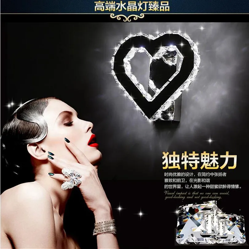 Модные Современные Простые хрустальные домашние светодиодные Настенные