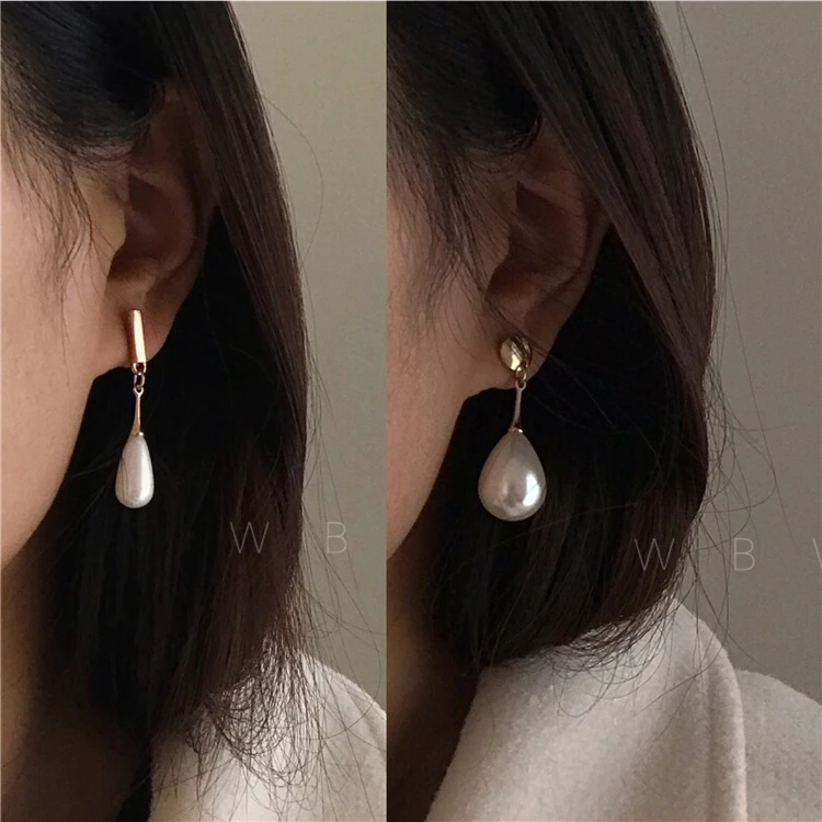 Вневременное чудо простые блестящие серьги из искусственного жемчуга платье для