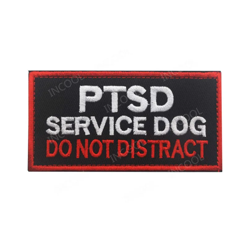 Сервис собака патч PTSD не отвлекать вышивка военные патчи аппликации эмблема