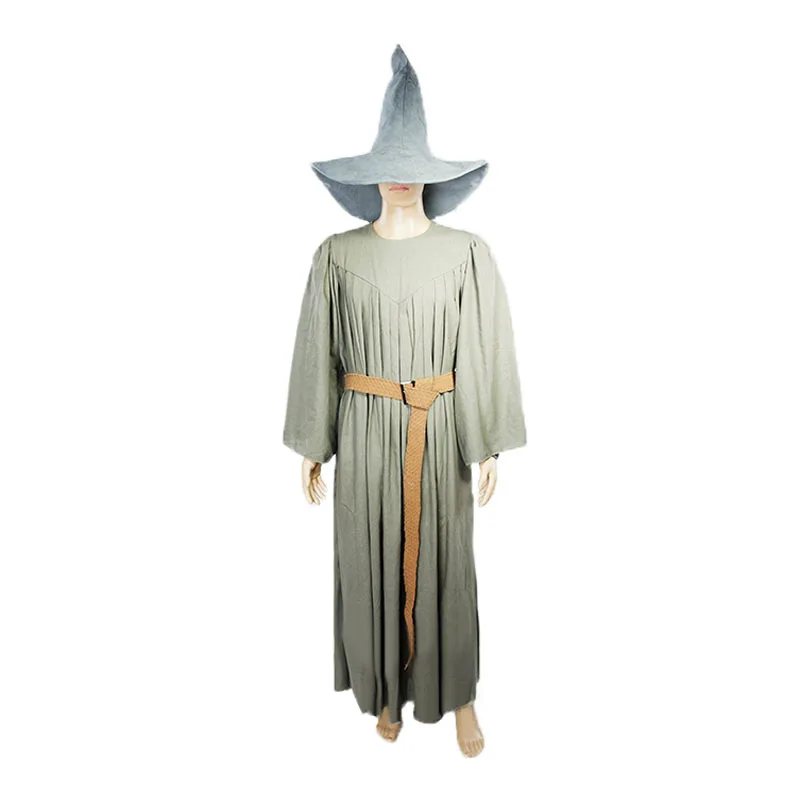 Бесплатная доставка Gandalf волшебник Косплей Хэллоуин костюм на заказ с