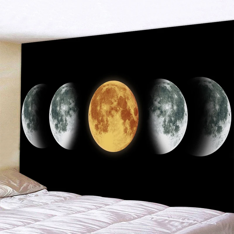 

Large 200x150cm Mandala Round moon Tapestry Wall Hanging Bohemian Beach Mat Polyester Blanket Yoga Mat Home Bedroom Art Carpet