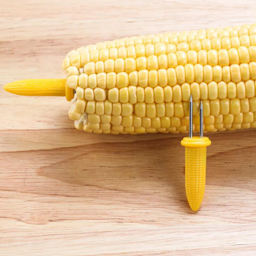 5 шт./лот нержавеющая сталь держатели для кукурузы вилки кукурузный початок