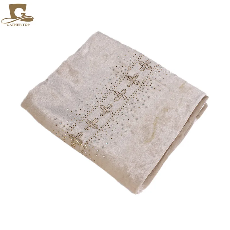 Женский бархатный тюрбан роскошная повязка на голову со стразами сверхдлинный