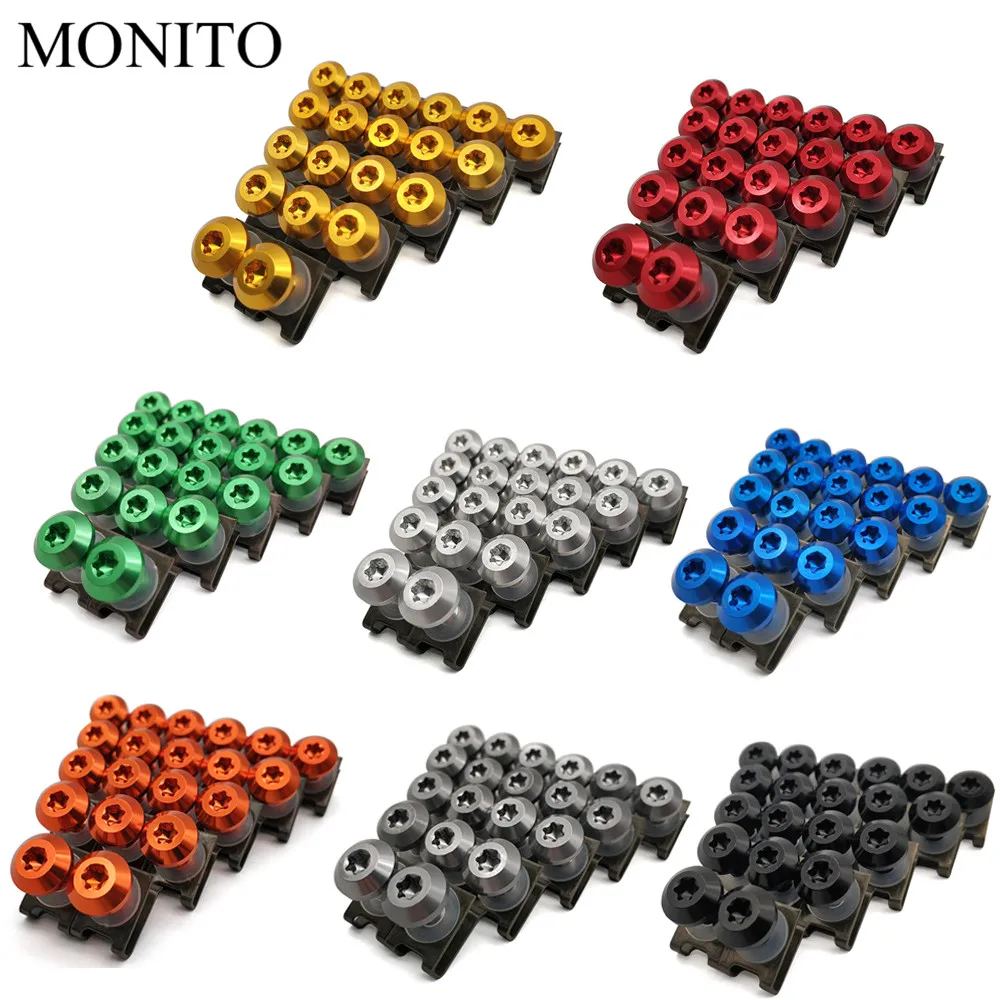 Custom Motorcycle Fairing Screws Body Spring Bolts Kit For KAWASAKI Versys 1000 ZX12R ZX6R ZX636R ZX6RR ZX9R ZZR600 Accessories |