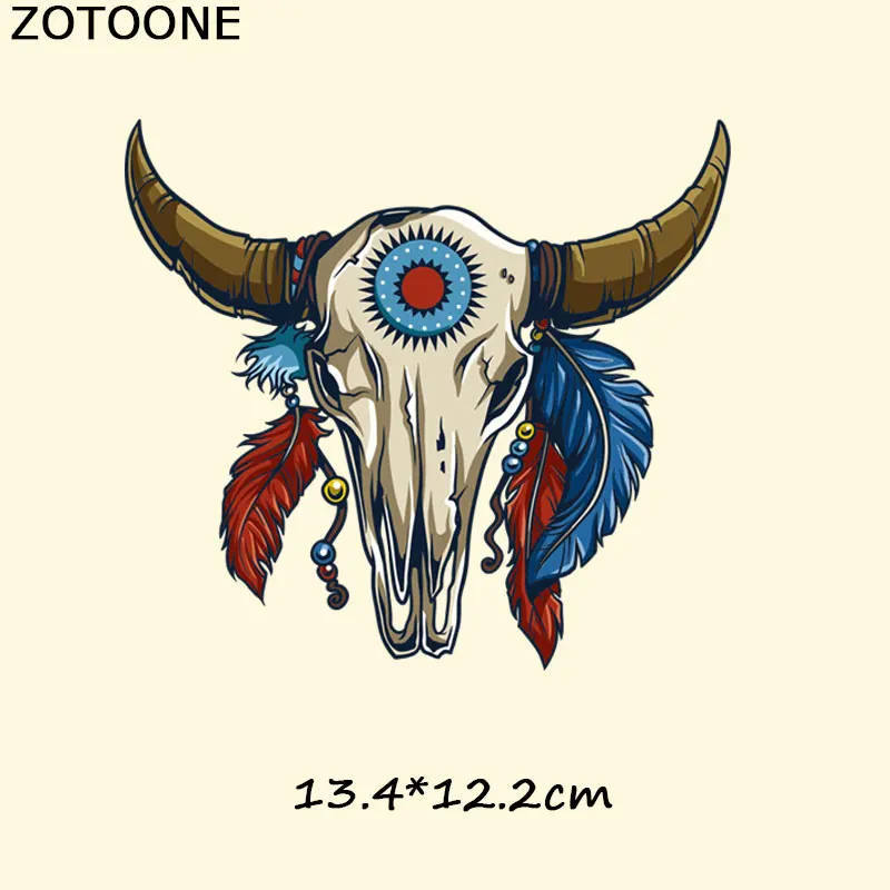 ZOOONE нашивки с изображением животных футболка наклейка черепа бытовые рисунком