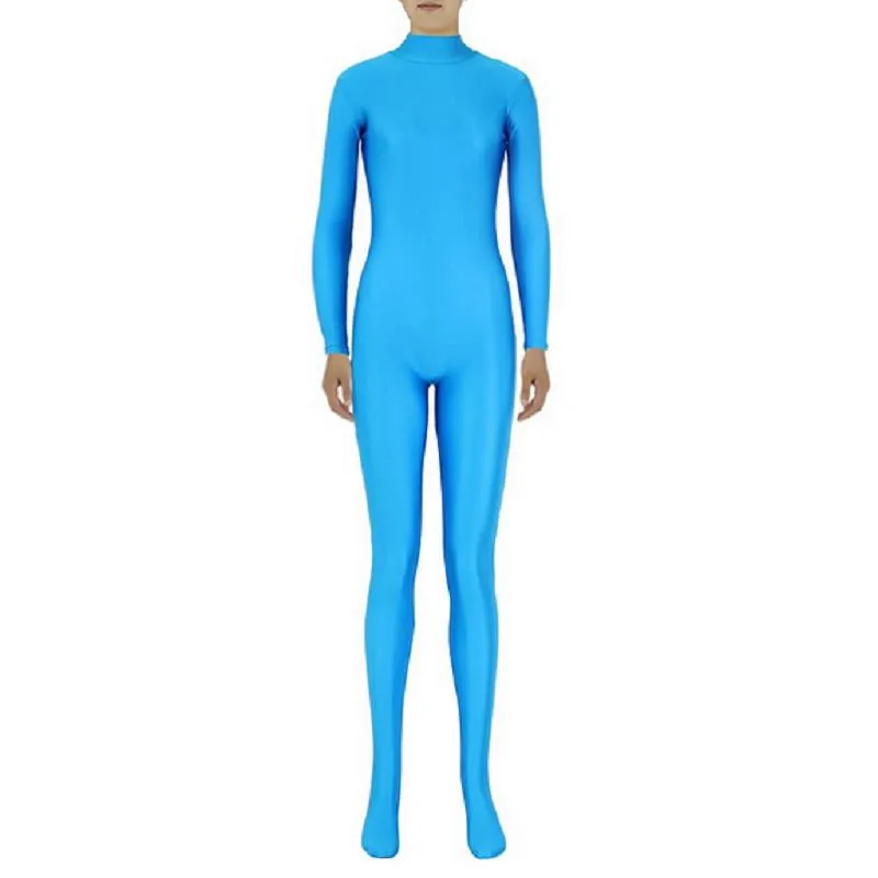 Lake Blue Костюм для косплея для детей и взрослых; комбинезон; костюм из кожи зентай; облегающий костюм из лайкры; одежда для сцены; костюм на Хэллоуин; карнавальный костюм - Цвет: Lake Blue