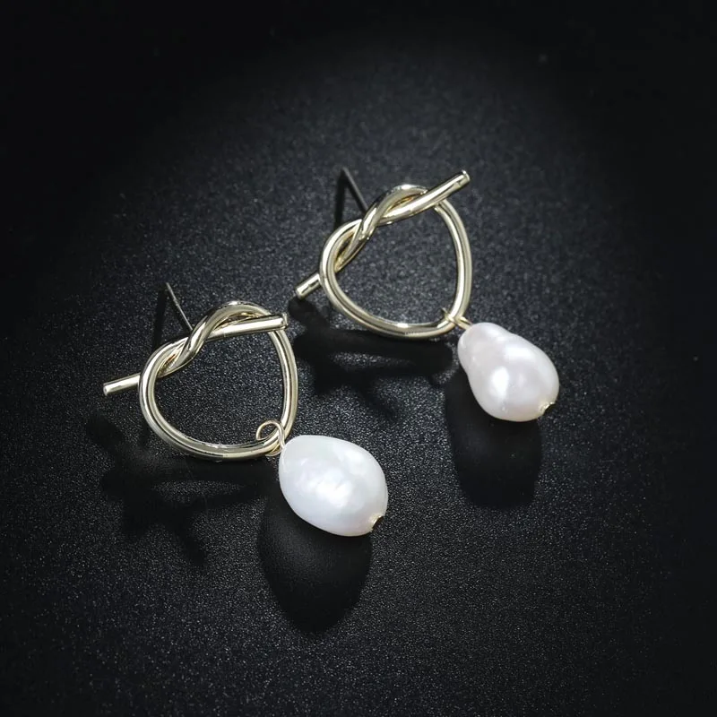 Funmor романтические висячие серьги в стиле барокко с натуральным пресноводным