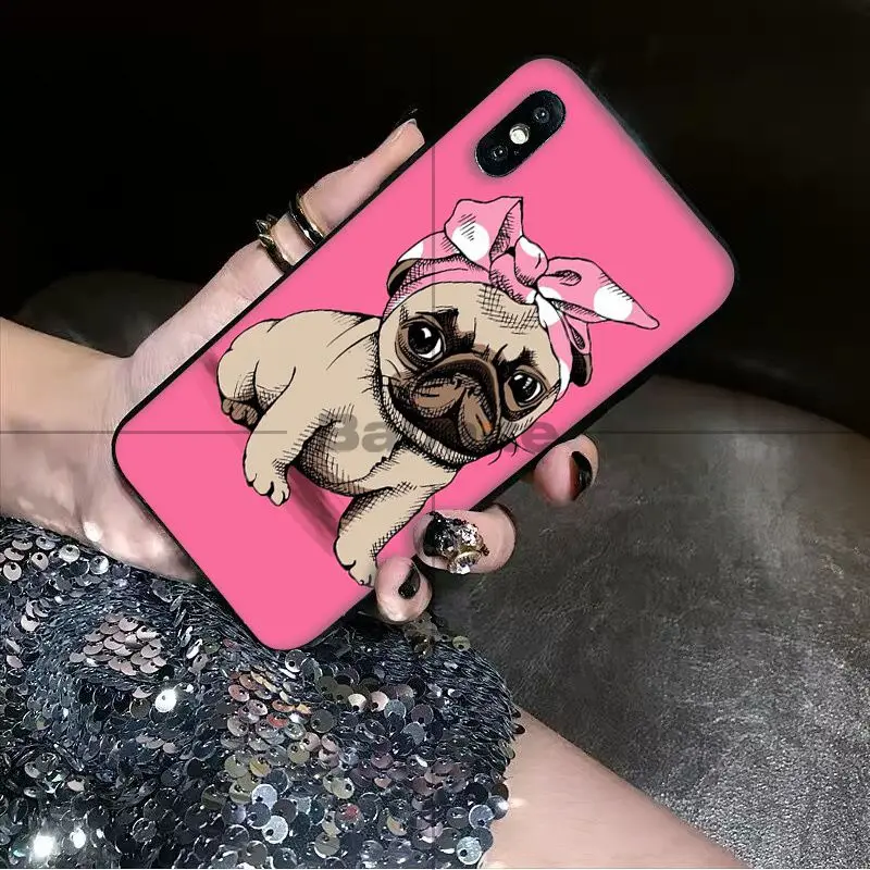 Babaite Pug seen things собачья шляпа для чтения Художественный Черный Мягкий силиконовый