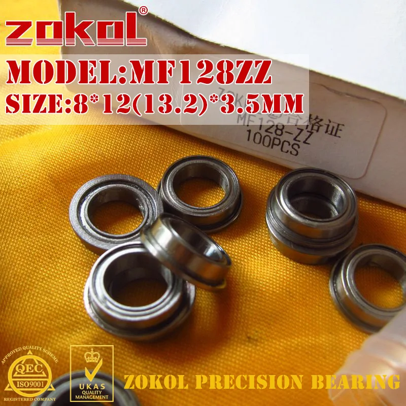 Подшипники ZOKOL MF128 ZZ F678ZZ фланцевые подшипники F678 Глубокие шаровые 8*12 (13 2) * 3 5