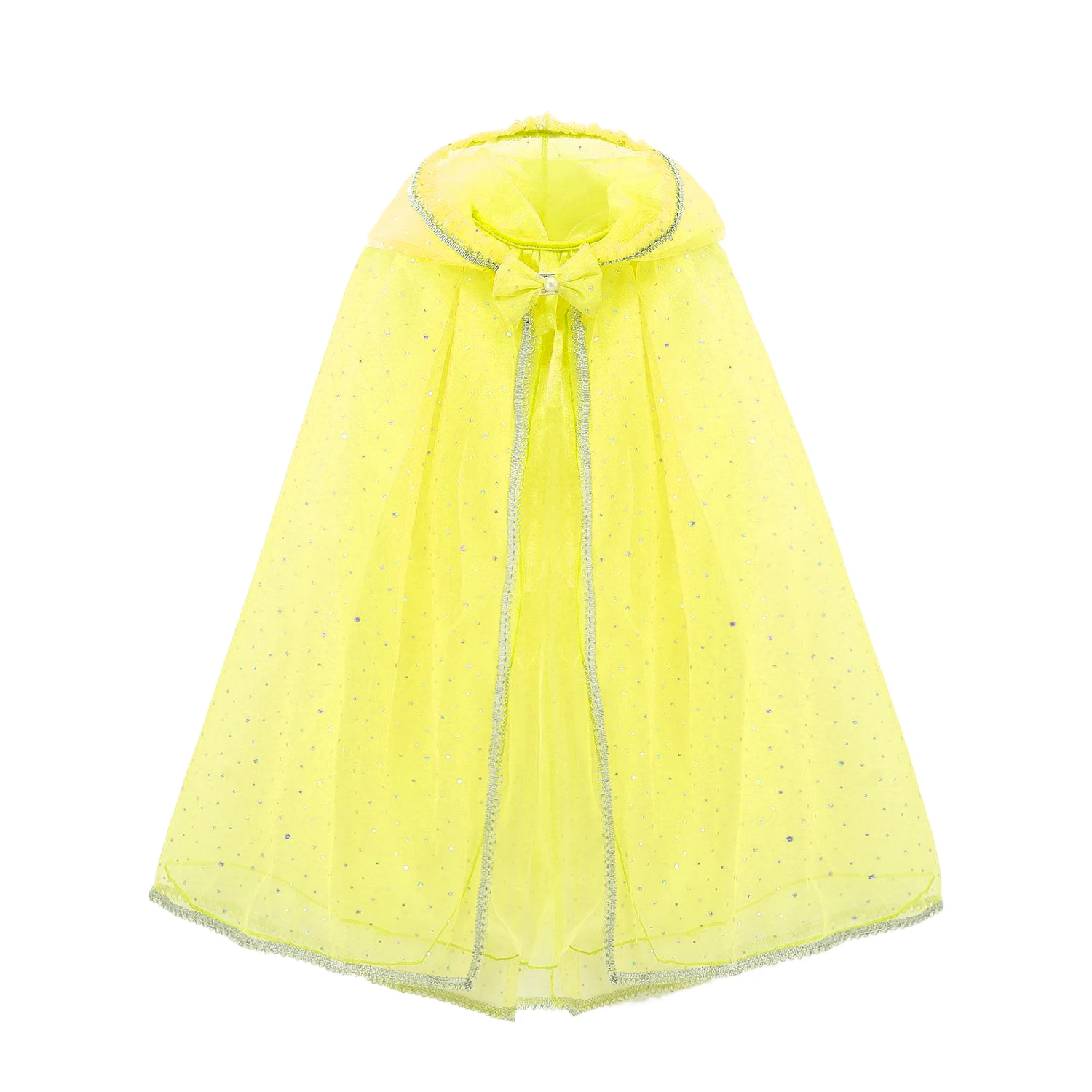 Yellow Cloak Only Маленькое Платье Mermard для девочек; платье принцессы Ариэль, жасмин, Золушка, Белль; детский нарядный костюм с цветочным рисунком; детское праздничное платье на день рождения - Цвет: Yellow Cloak Only