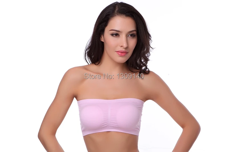 Бюстгальтер женский бесшовный двухслойный с вкладышами 3 шт./лот|tube top|womens tube topstop