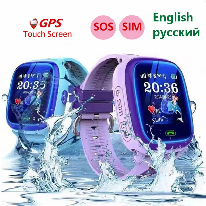 DF25G GPS умные часы для детей водонепроницаемые плавания сенсорный телефон SOS