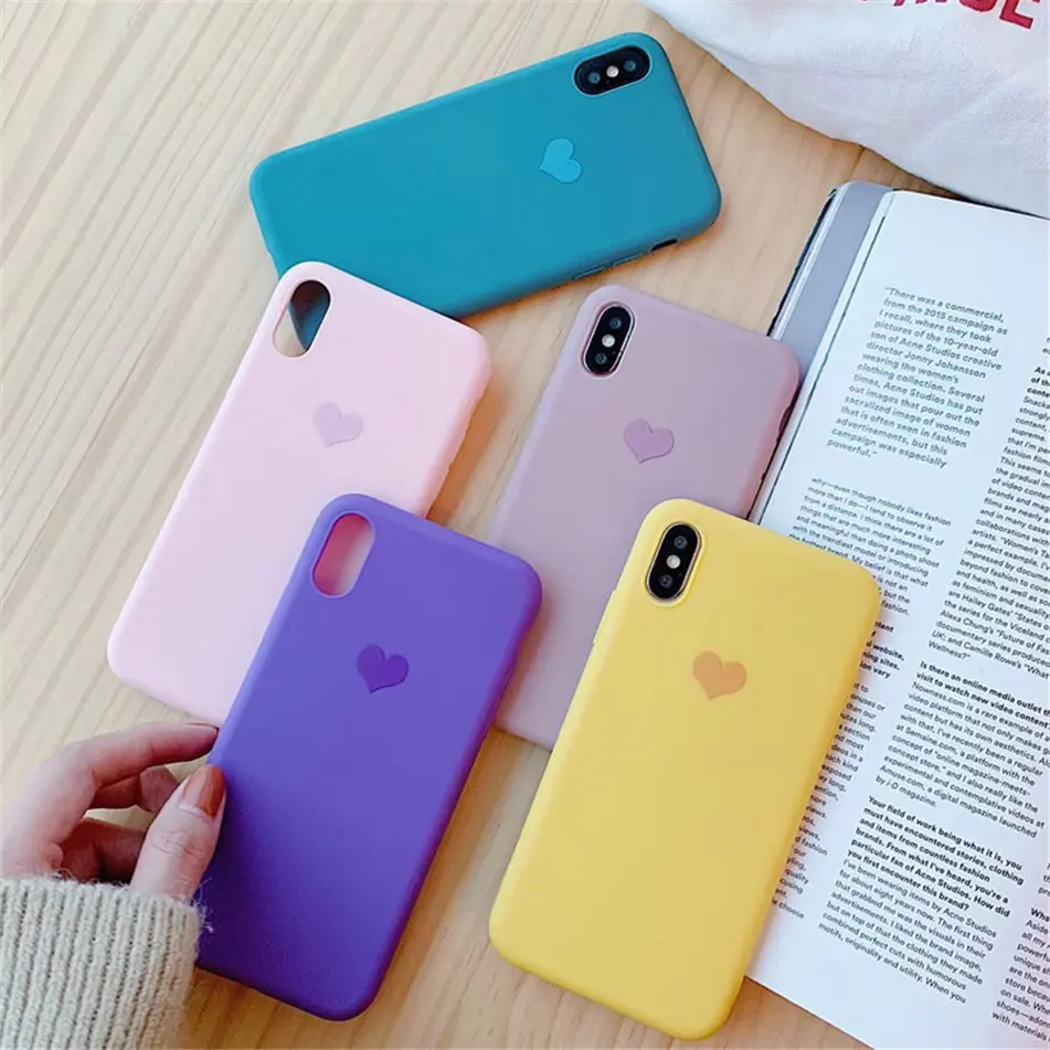 Мягкий силиконовый чехол Love для iPhone X XS Max XR 8 7 Plus Роскошный Тонкий телефона 6 6s Fundas