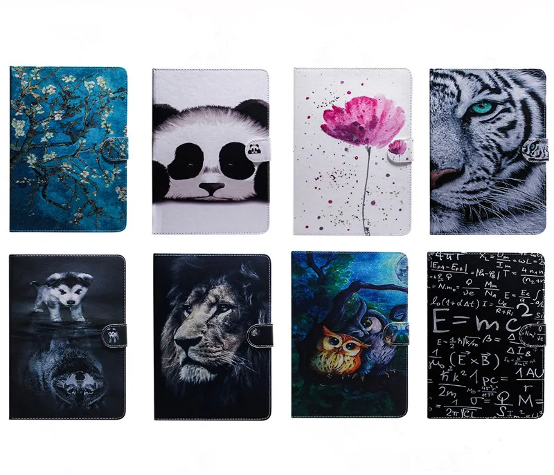 

For Samsung Galaxy Tab S5e Case Tiger Lion Panda Pattern Ultra Slim PU Leather Folding Stand Tablet Cover for S5e SM-T720 T725