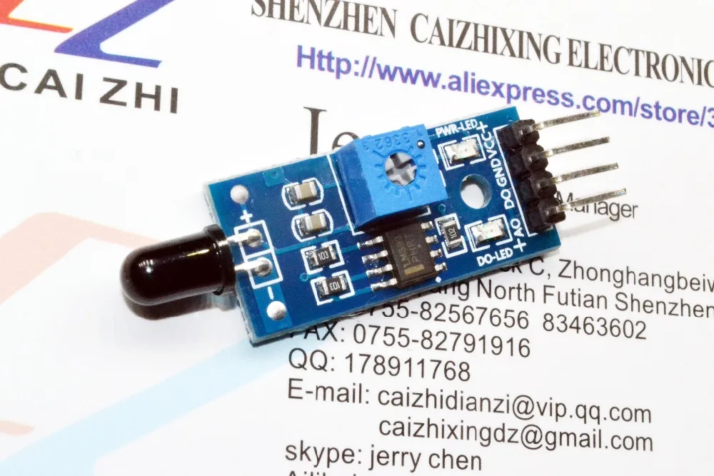 Инфракрасный 4 проводной модуль датчика обнаружения пламени ИК Детектор Smartsense